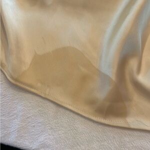 Elegant Cream Satin Skirt